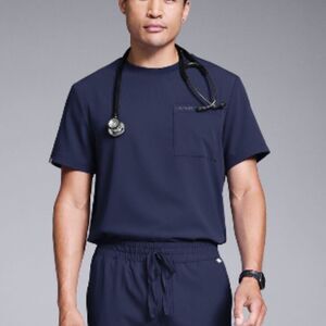Hypothesis S-R Shift Ready Men’s 1-Pocket Tuck-In Crew Neck Scrub Top